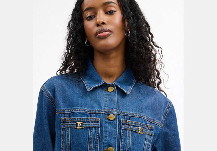 Long Sleeve Denim Dress In Organic Cotton
