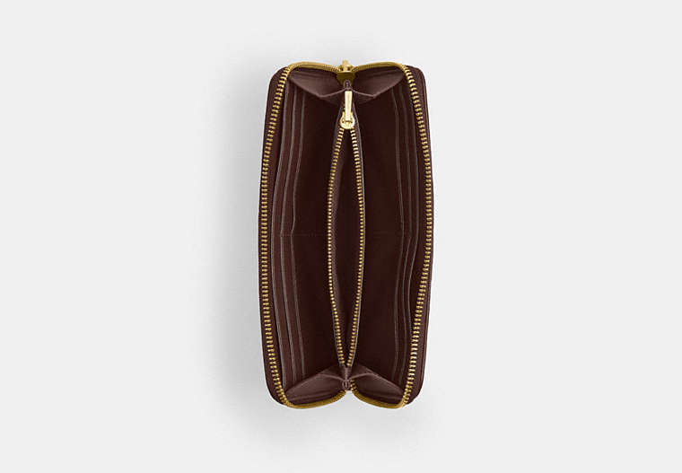 Essential Slim Accordion Zip Wallet In Signature Jacquard