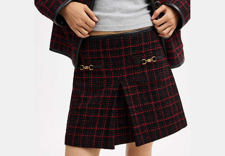 Sculpted C Tweed Skirt