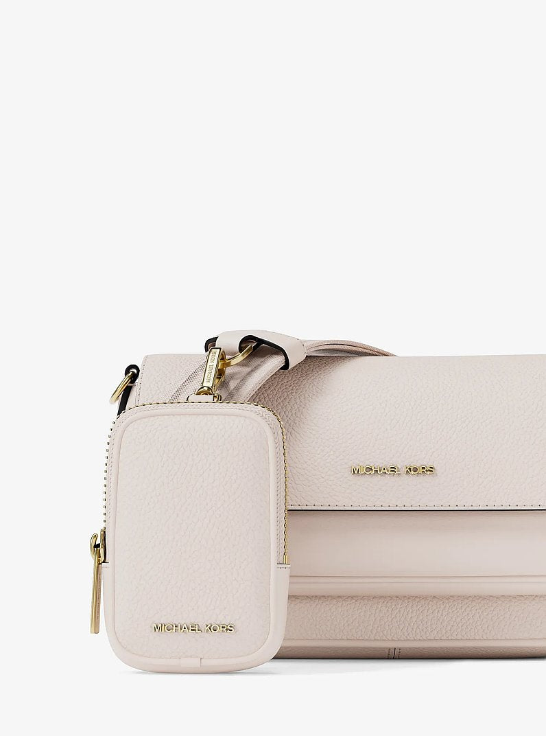Jet Set Travel Small Pebbled Leather Crossbody Bag With Pouch