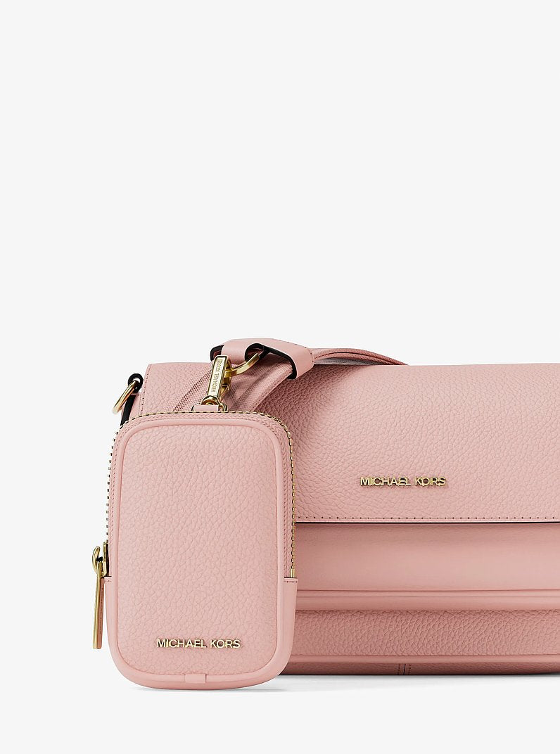 Jet Set Travel Small Pebbled Leather Crossbody Bag With Pouch