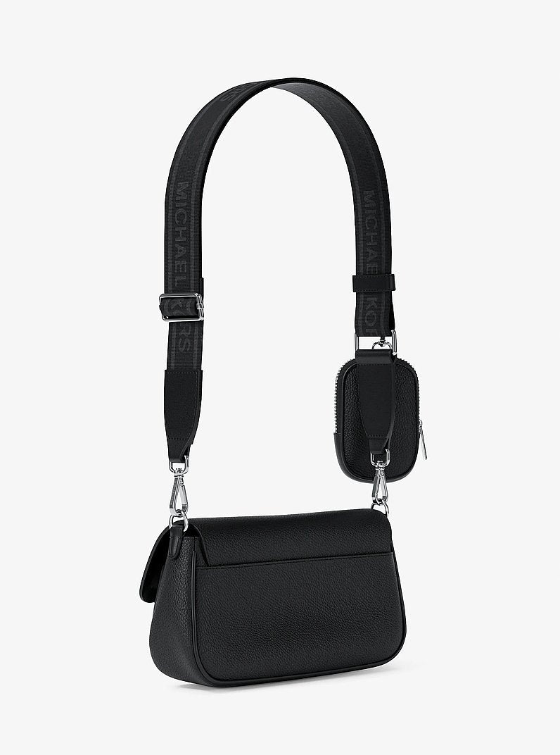 Jet Set Travel Small Pebbled Leather Crossbody Bag With Pouch