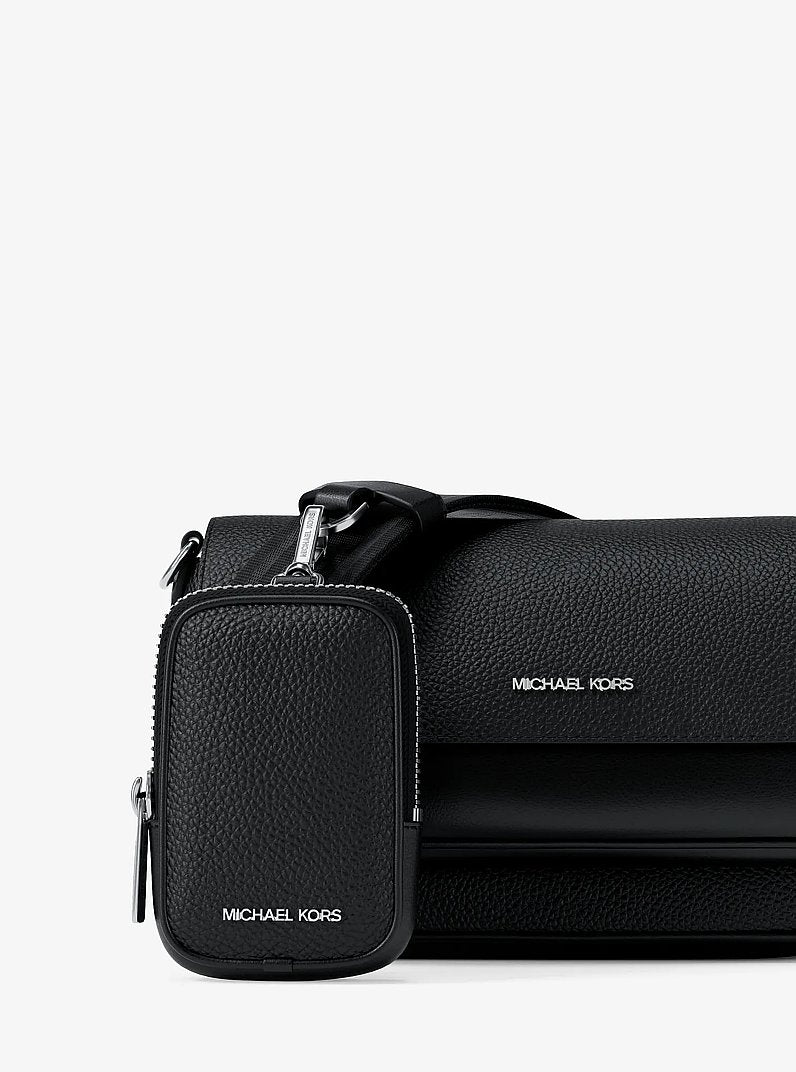 Jet Set Travel Small Pebbled Leather Crossbody Bag With Pouch