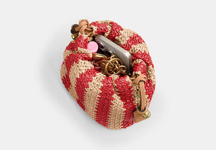 Faye Mini Drawstring Bag With Stripes