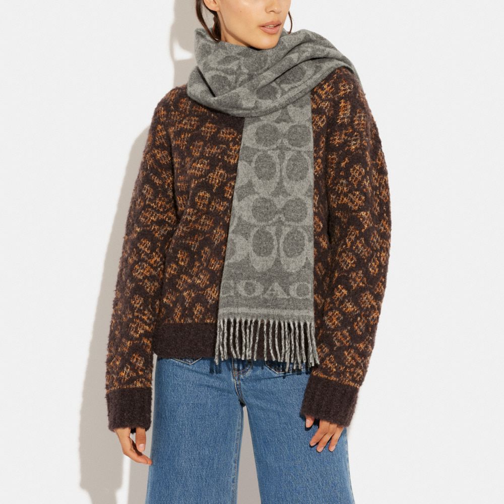 Reversible Signature Cashmere Muffler