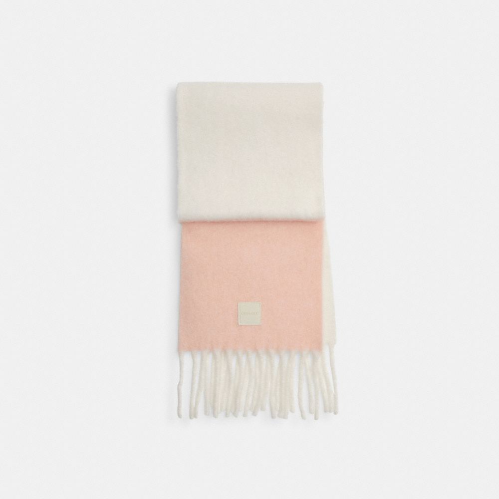 Colorblock Muffler With Rubber Patch