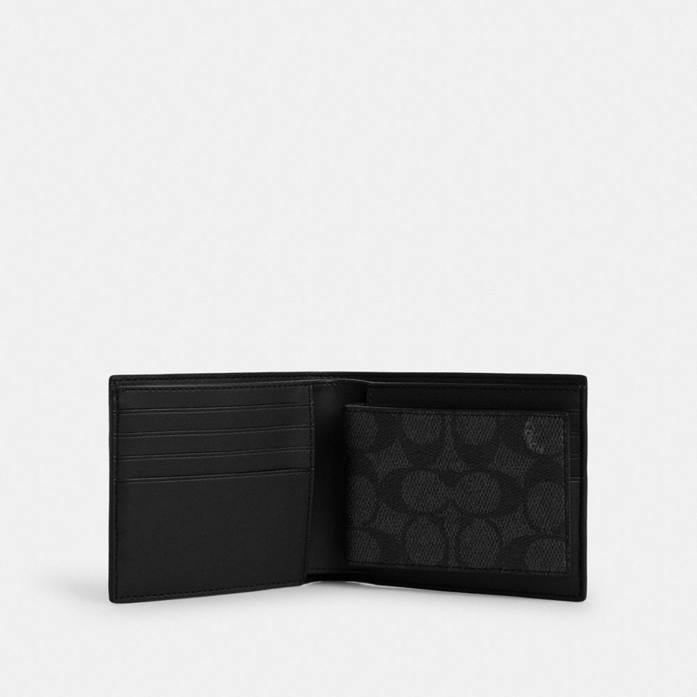 3-In-1 Wallet In Signature Canvas With Varsity Stripe