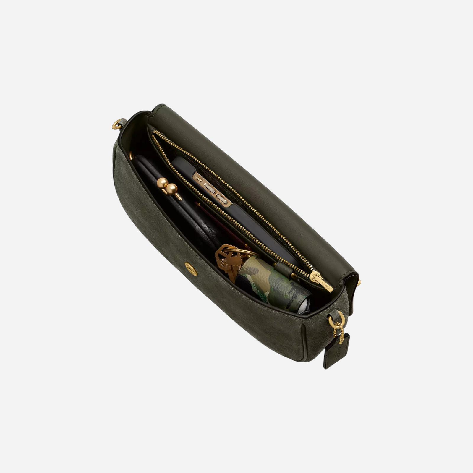 Coach Brook Flap Chain Bag Olive
