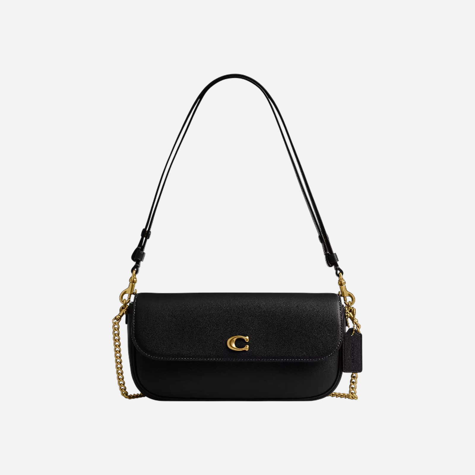 Coach Brook Flap Chain Bag Black