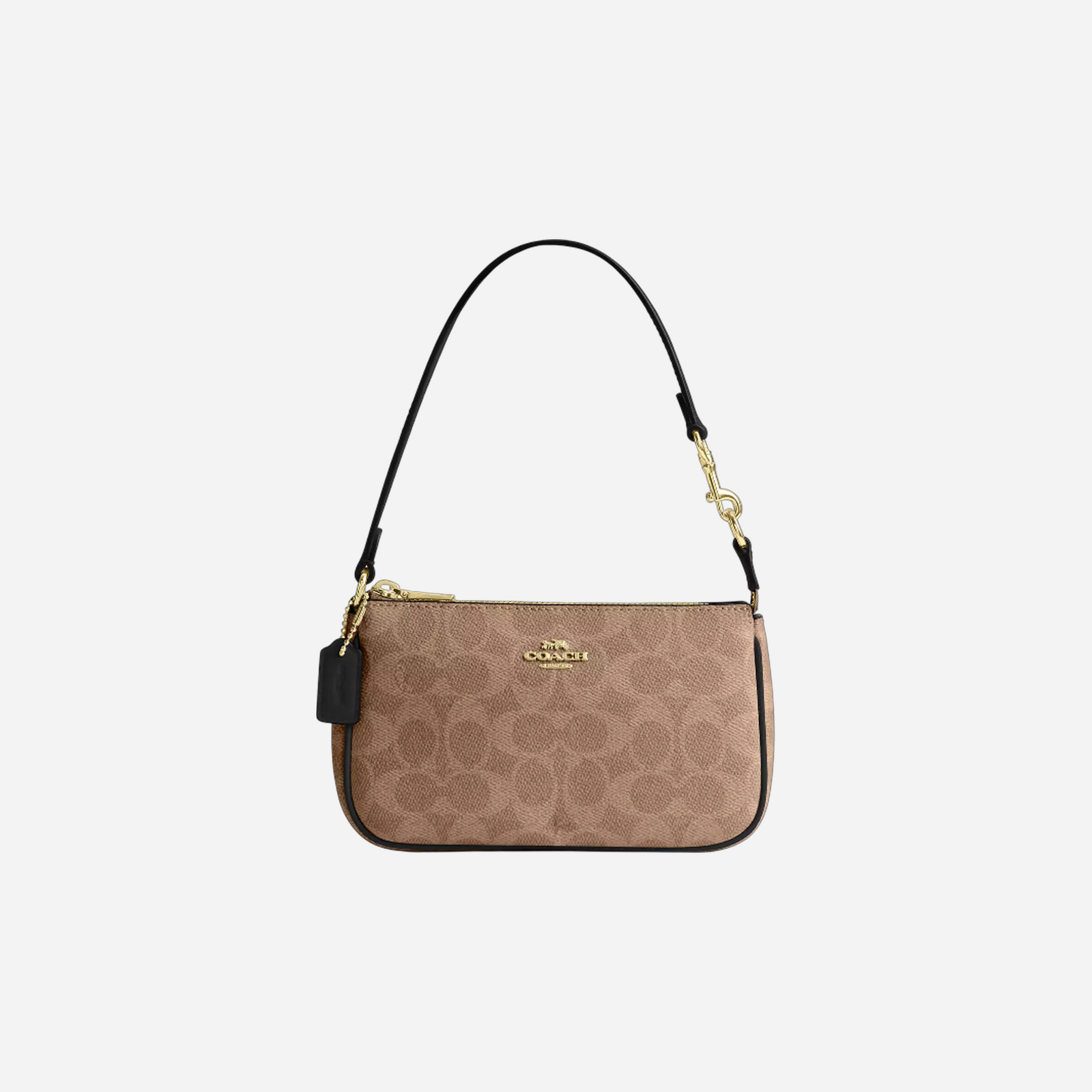 COACH Nolita 19 In Signature Canvas Gold/Tan/Black