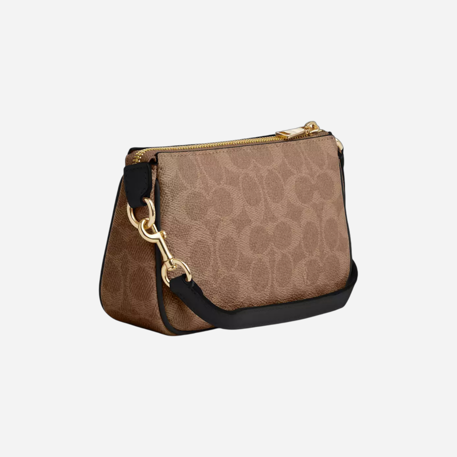 COACH Nolita 19 In Signature Canvas Gold/Tan/Black