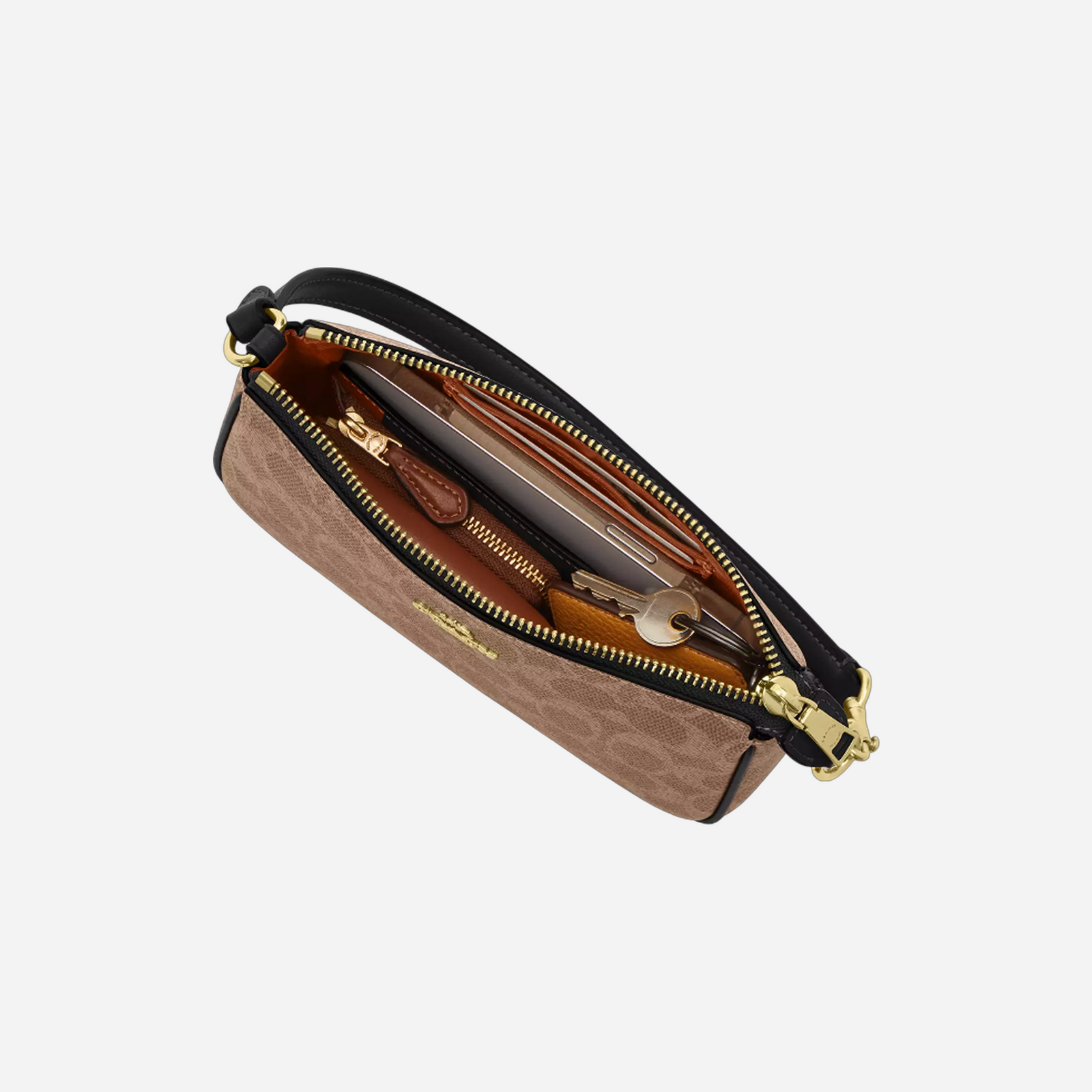 COACH Nolita 19 In Signature Canvas Gold/Tan/Black