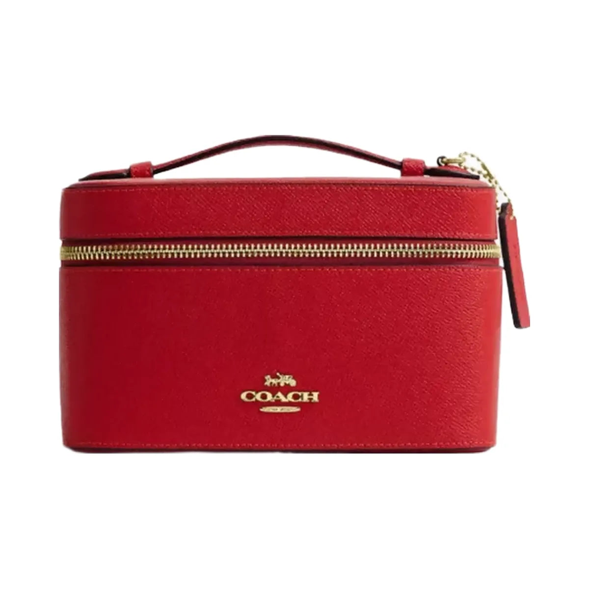 Coach Cosmetic Case in Gold Bright Cardinal