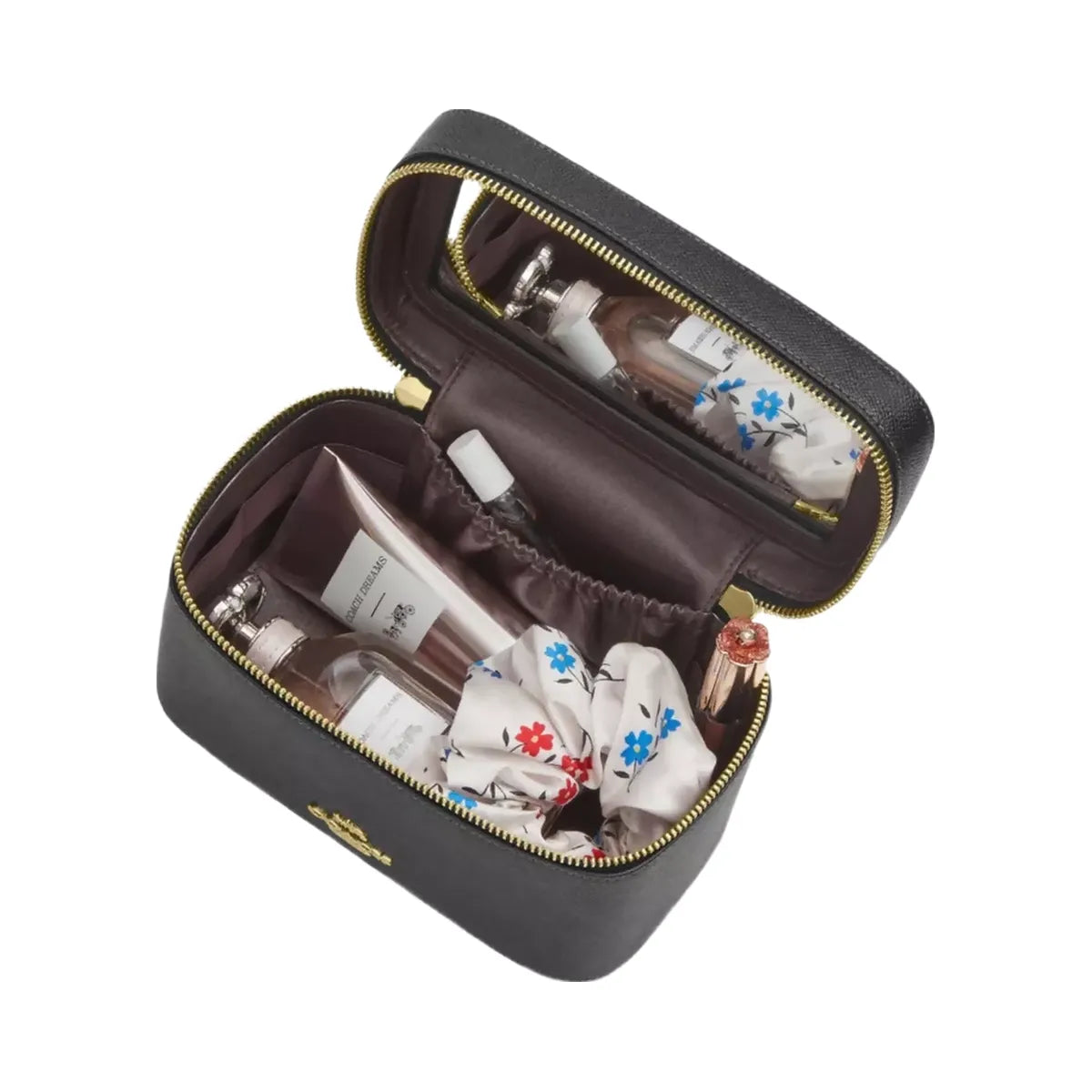 Coach Cosmetic Case in Gold Bright Cardinal