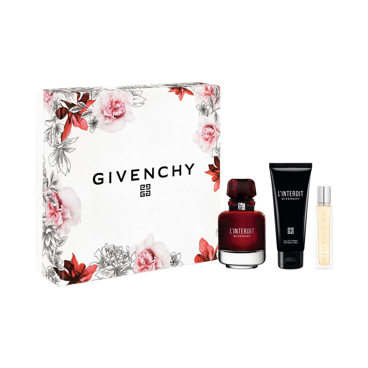 Givenchy L'interdit Gift Set (Eau De Parfum 50ml + Body Lotion 75ml + Travel Spray 12.5ml) - Givenchy