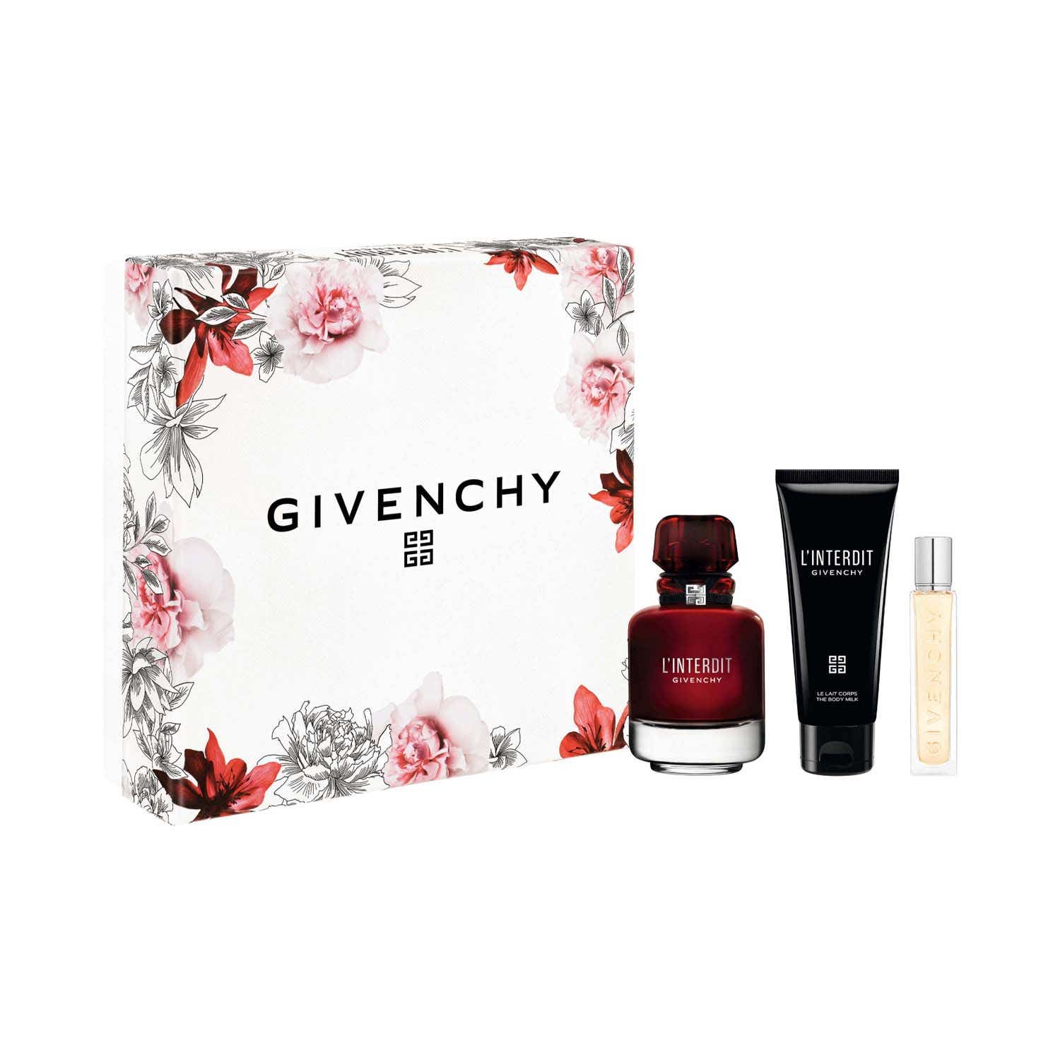 Givenchy L'interdit Gift Set (Eau De Parfum 50ml + Body Lotion 75ml + Travel Spray 12.5ml) - Givenchy