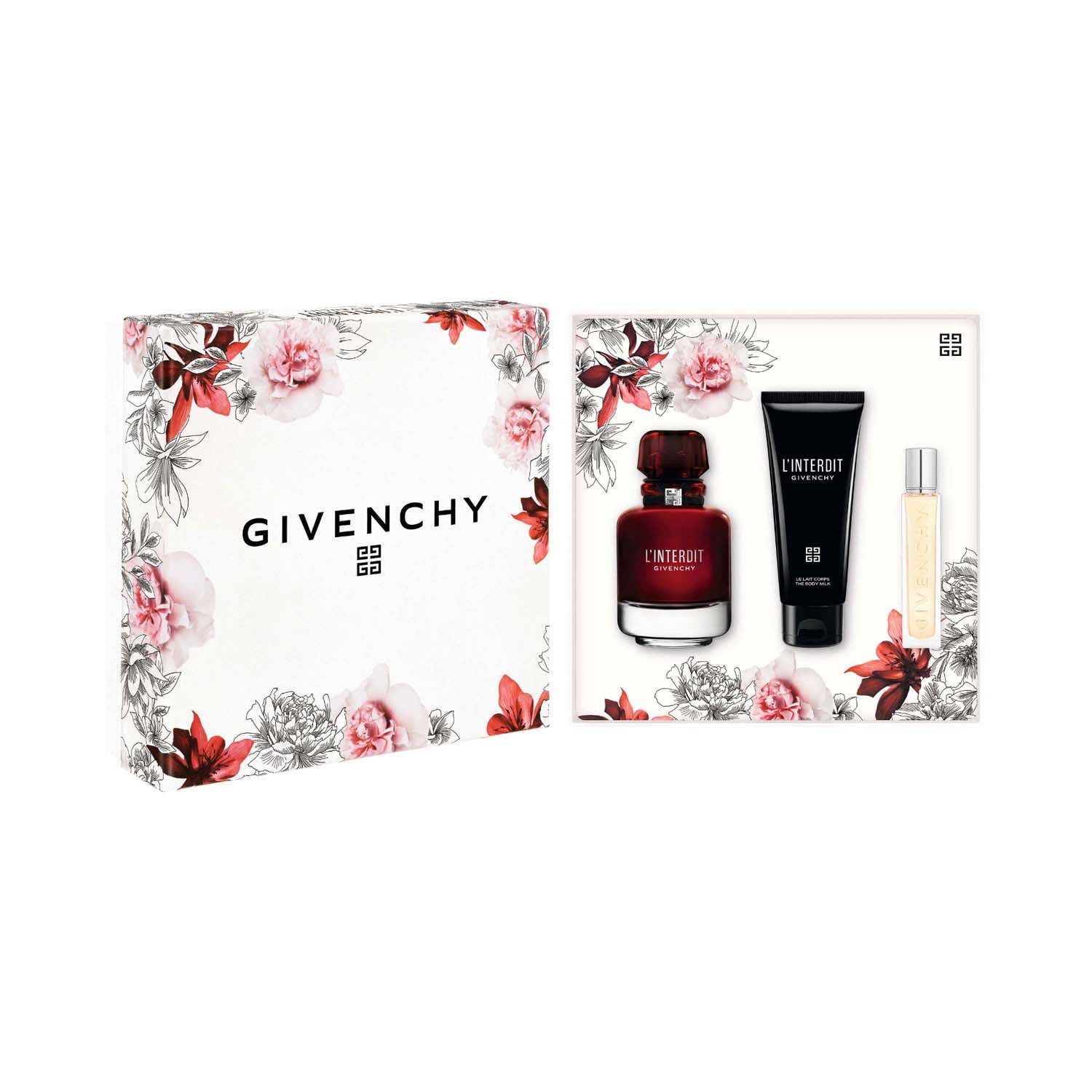 Givenchy L'interdit Gift Set (Eau De Parfum 50ml + Body Lotion 75ml + Travel Spray 12.5ml) - Givenchy