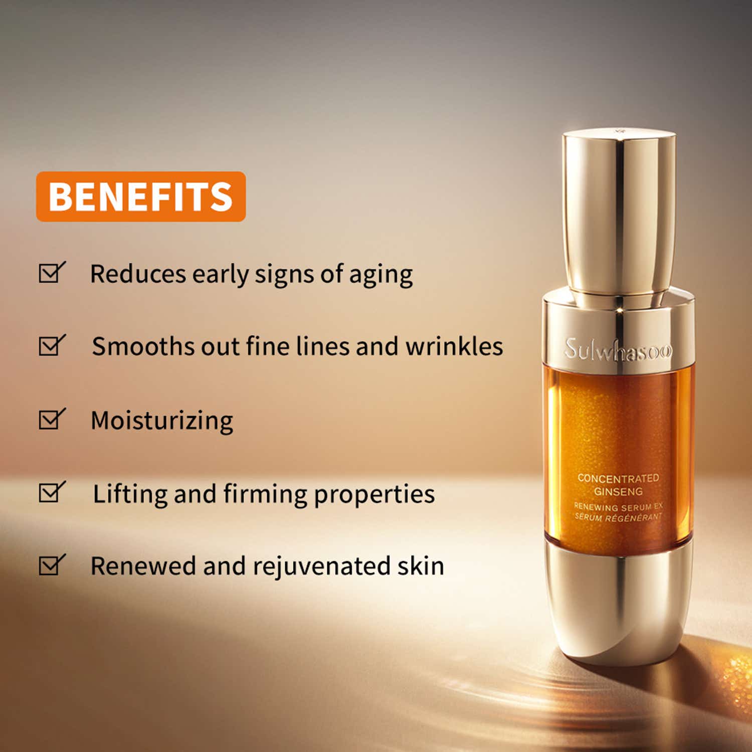 Sulwhasoo Concentrated Ginseng Renewing Serum Ex (60ml) - Sulwhasoo