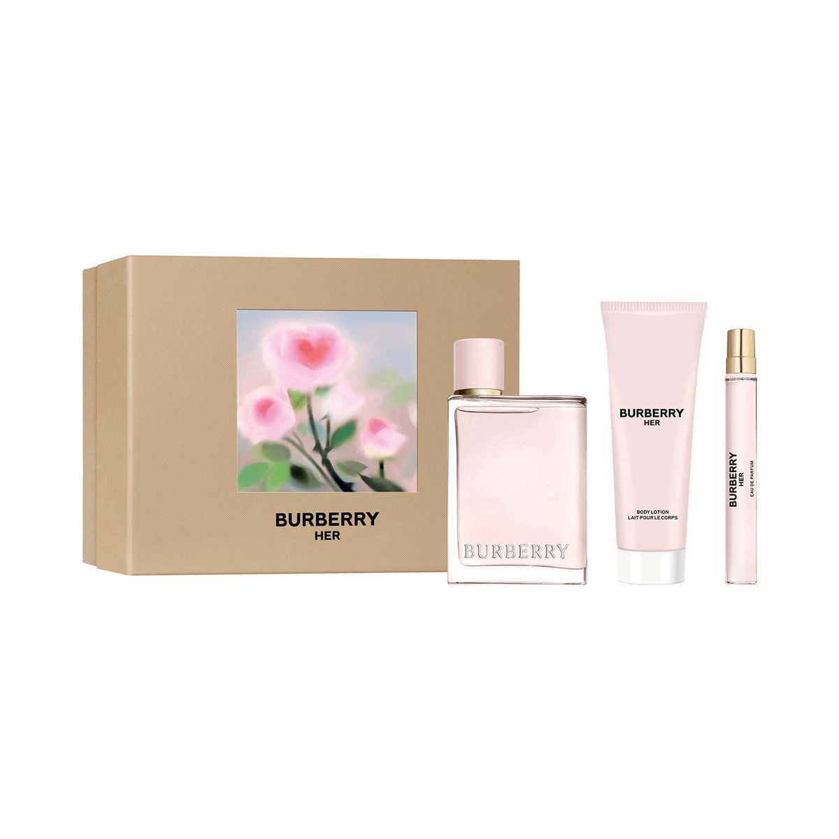 Burberry Her Eau de Parfum for Women & Body Lotion Trio Gift Set (3 pcs) - Burberry
