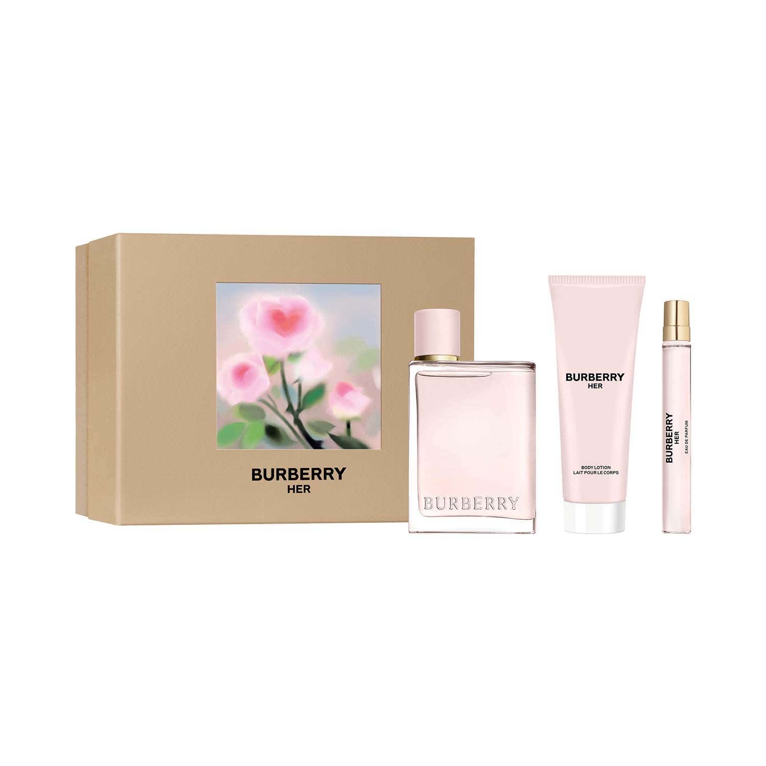 Burberry Her Eau de Parfum for Women & Body Lotion Trio Gift Set (3 pcs) - Burberry