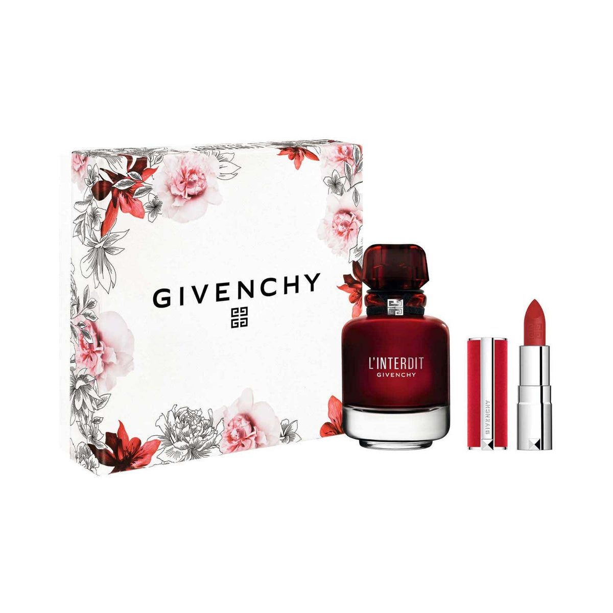 Givenchy L'interdit Gift Set (Eau De Parfum 50ml + Le Rouge Deep Velvet N37) - Givenchy