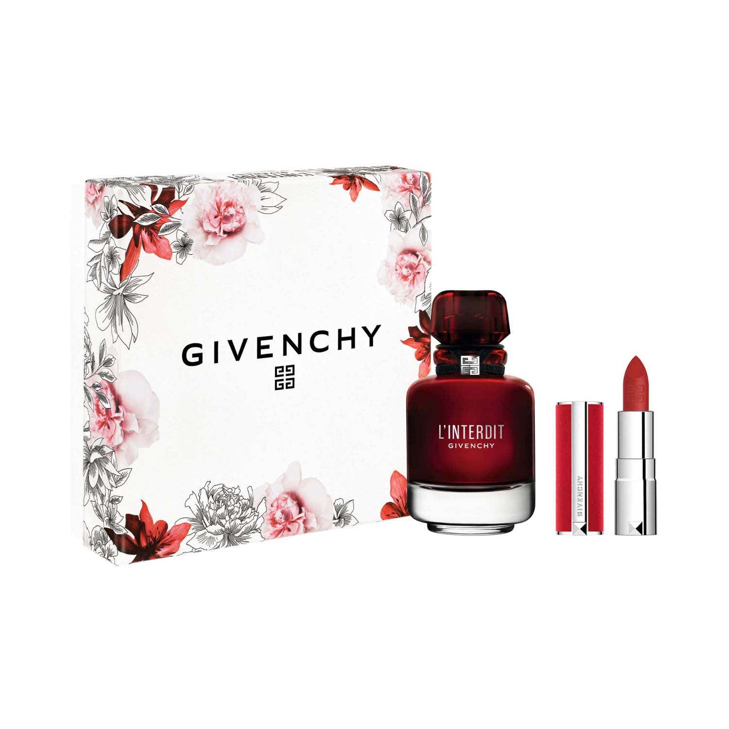 Givenchy L'interdit Gift Set (Eau De Parfum 50ml + Le Rouge Deep Velvet N37) - Givenchy