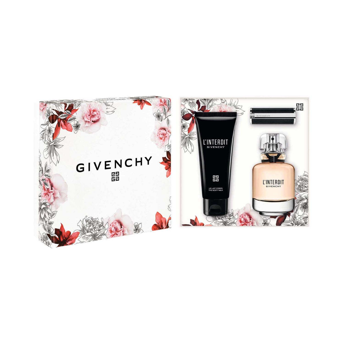 Givenchy L'Interdit Gift Set (Eau De Parfum 50ml + Body Lotion 75ml + Le Rouge Interdit 333) - Givenchy