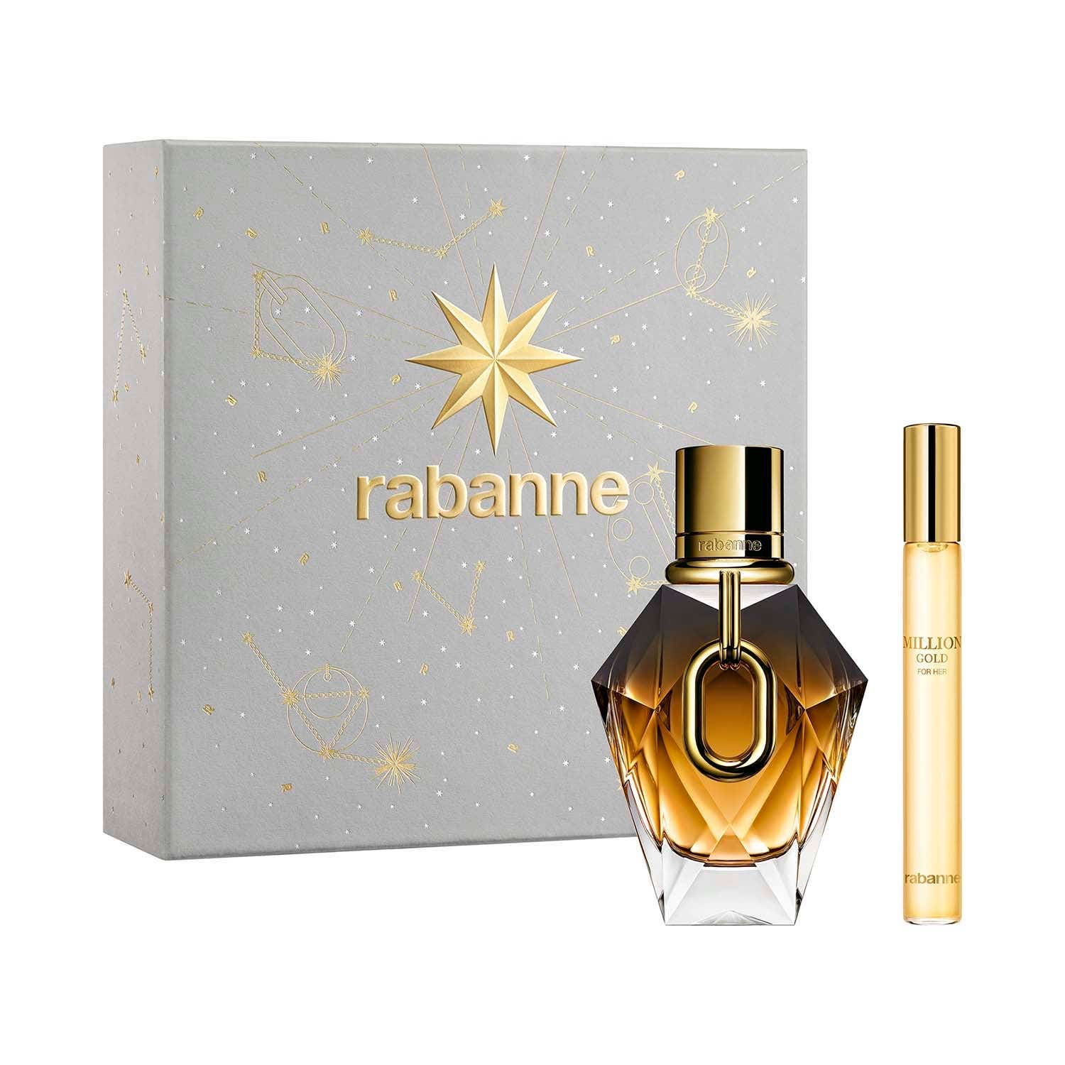 Rabanne Million Gold For Her Parfum with The Travel Spray (2 pcs) - Rabanne