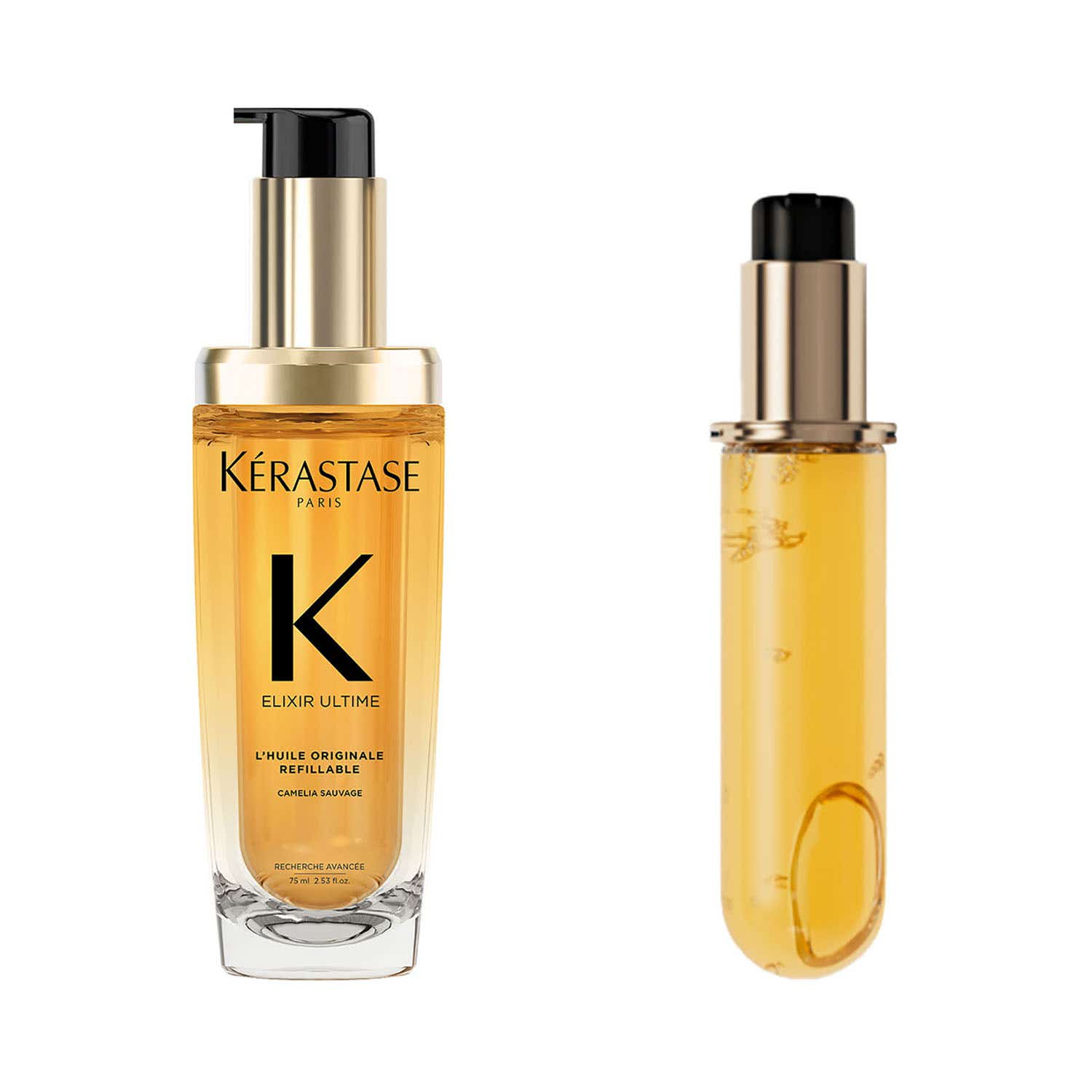 Kerastase Elixir Ultime Hair Oil-In-Serum Refillable + Oil-In-Serum Refill Combo - KERASTASE