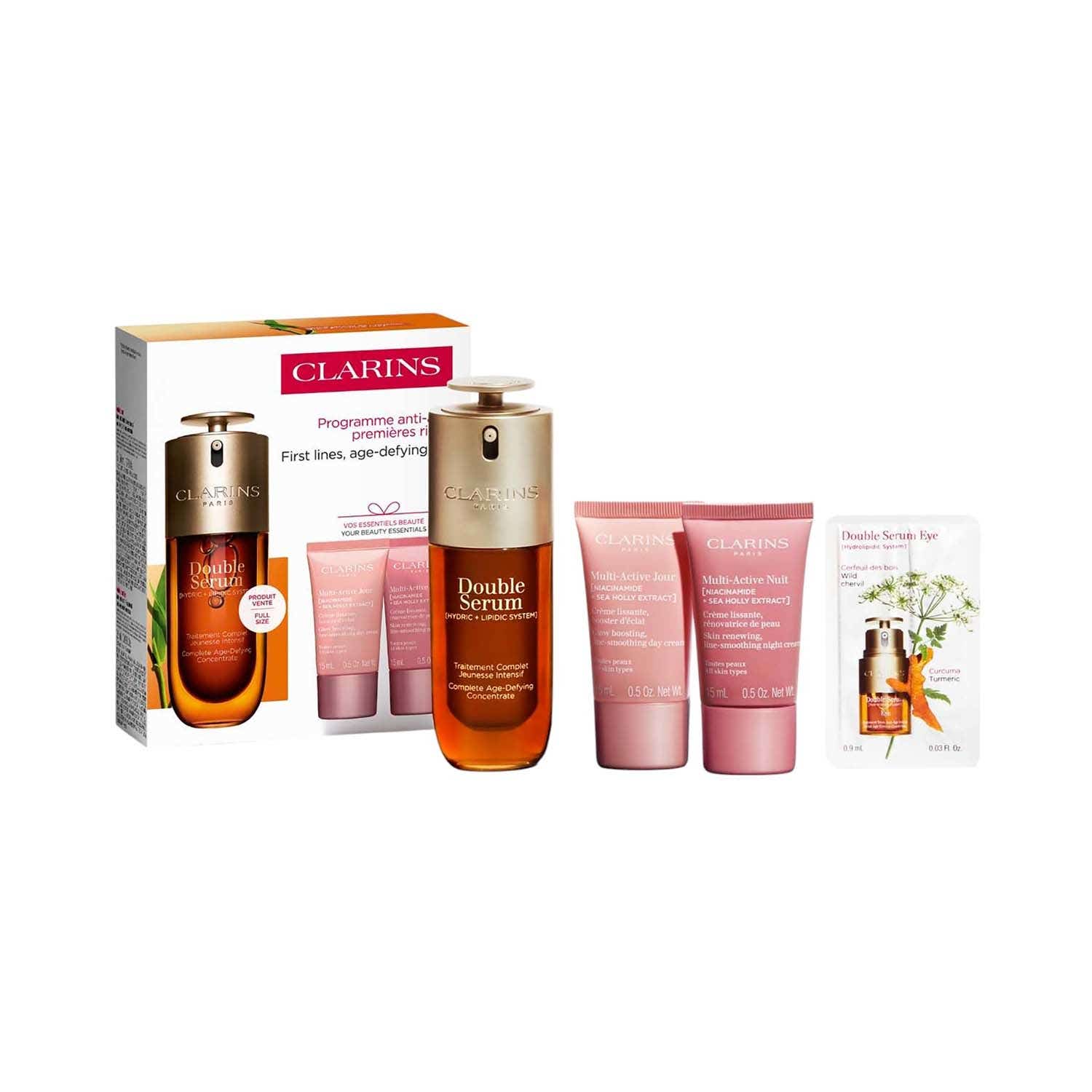 Clarins Double Serum & Multi-Active Kit (4 pcs) - Clarins