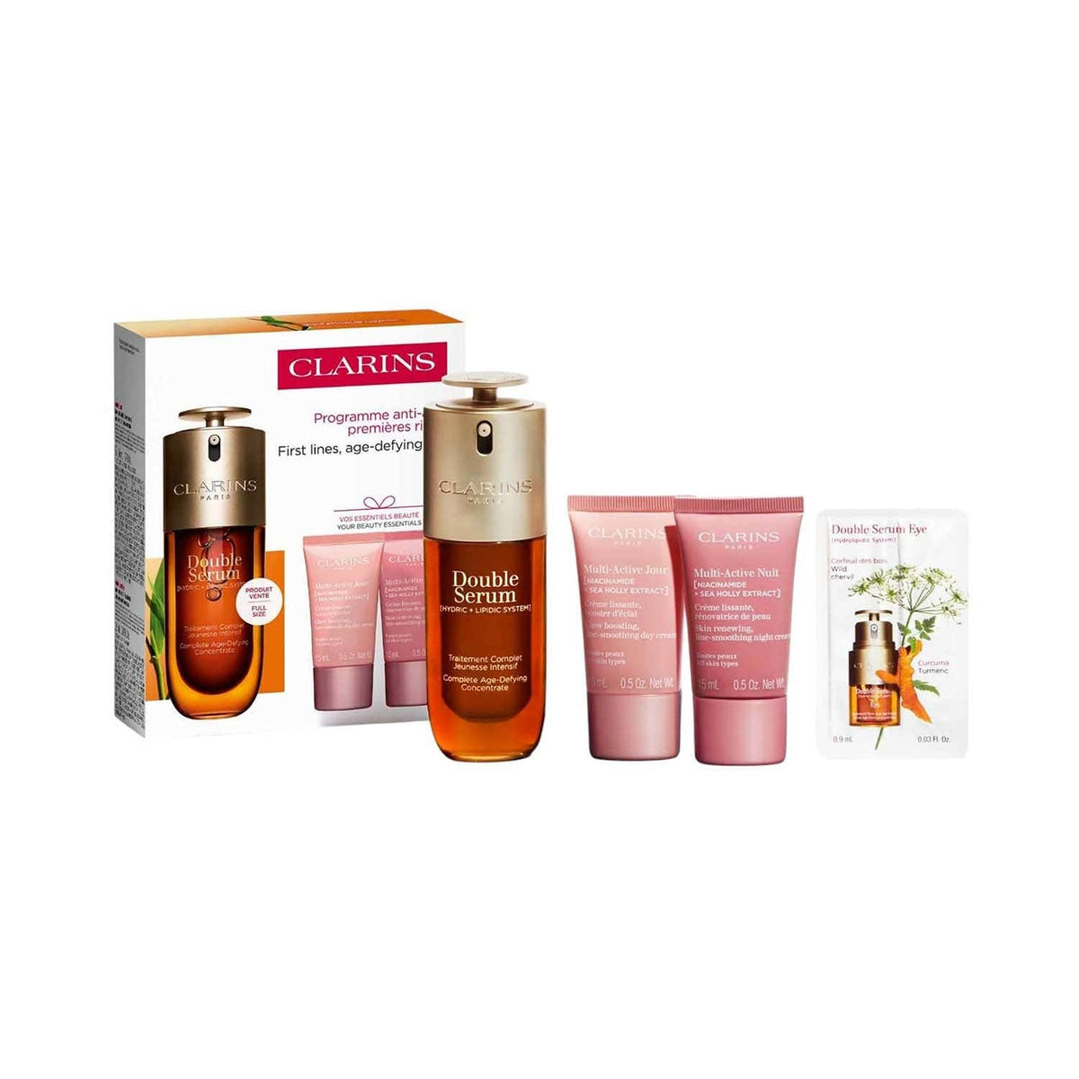 Clarins Double Serum & Multi-Active Kit (4 pcs) - Clarins