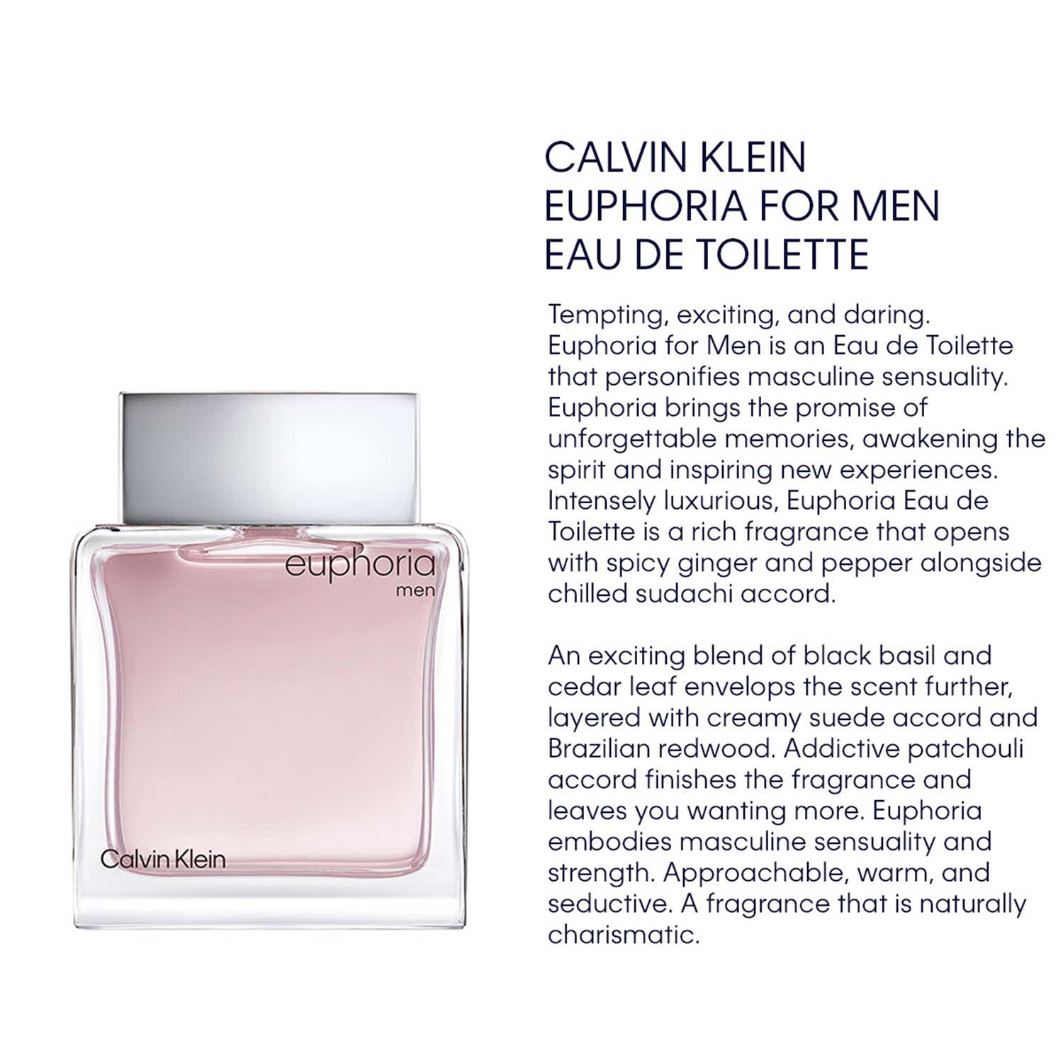 Calvin Klein Euphoria Eau De Toilette For Men - EDT For Him Male Perfume (50 ml) - Calvin Klein