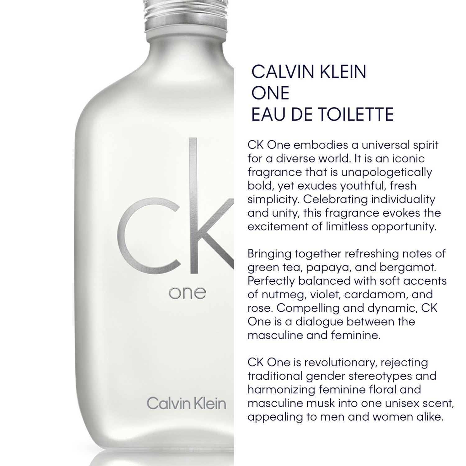 Calvin Klein Ck One Eau De Toilette - EDT For Everyone Unisex Perfume (50 ml) - Calvin Klein