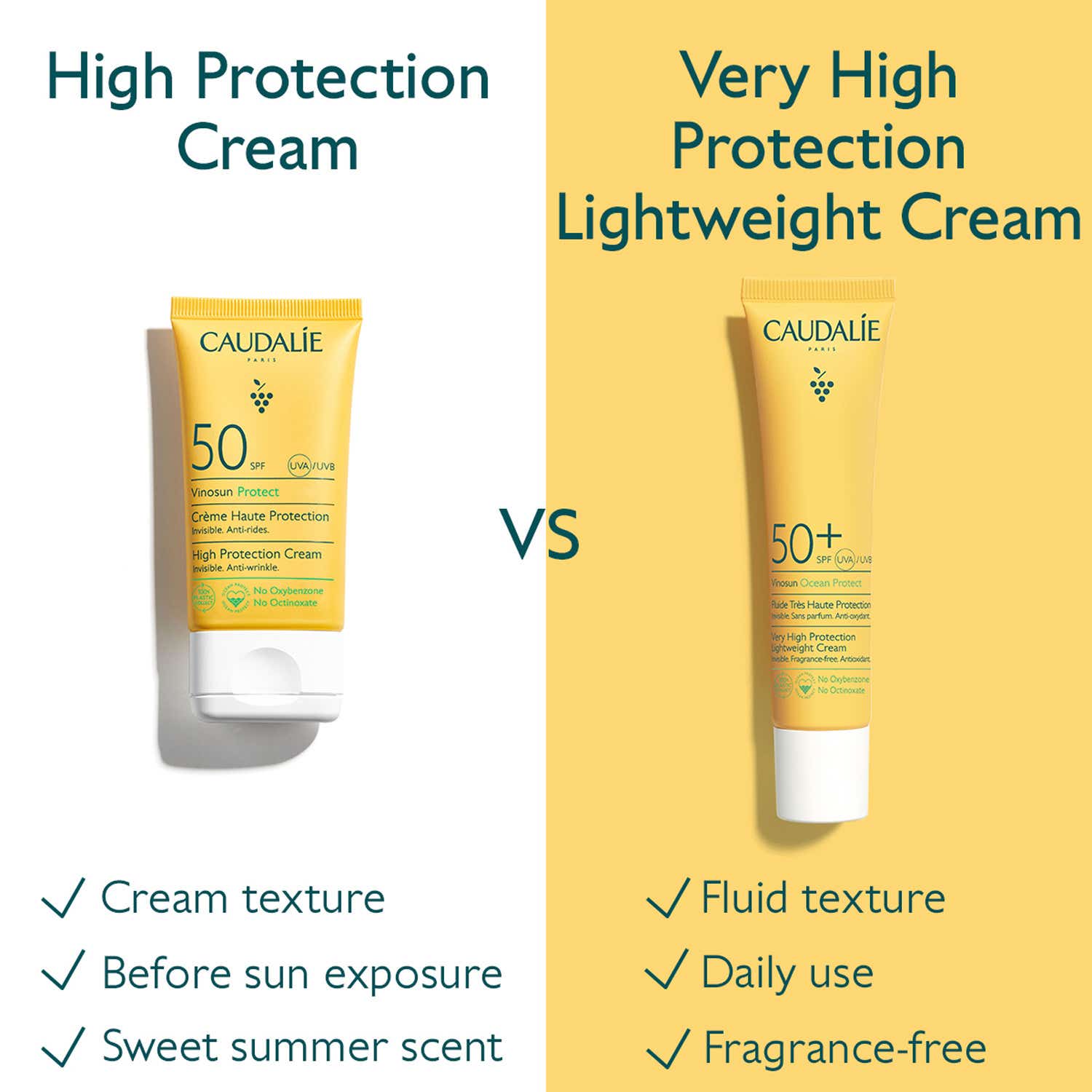 Caudalie Vinosun High Protection Cream SPF 50 (50ml) - Caudalie