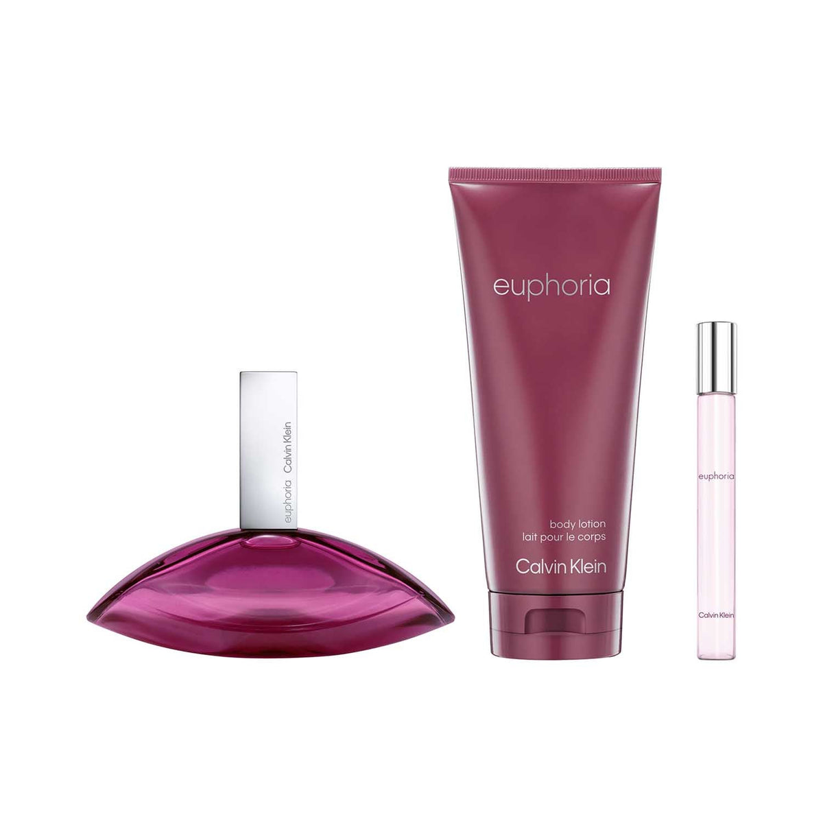 Calvin Klein Euphoria Women Giftset - Eau De Parfum 100 ml + Body Lotion 200 ml + Travel Spray 10 ml - Calvin Klein