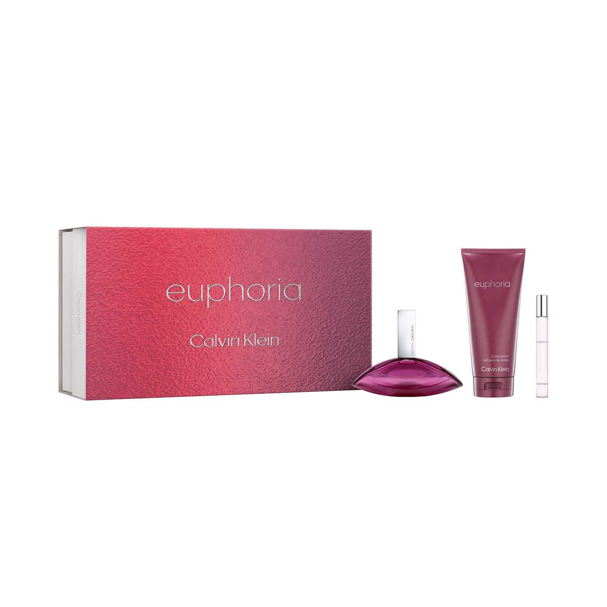 Calvin Klein Euphoria Women Giftset - Eau De Parfum 100 ml + Body Lotion 200 ml + Travel Spray 10 ml - Calvin Klein