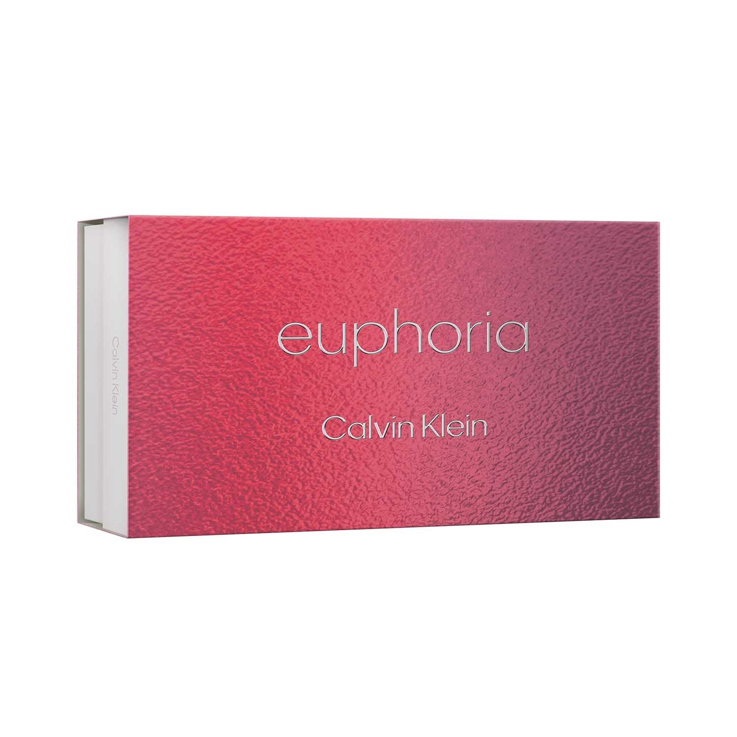 Calvin Klein Euphoria Women Giftset - Eau De Parfum 100 ml + Body Lotion 200 ml + Travel Spray 10 ml - Calvin Klein