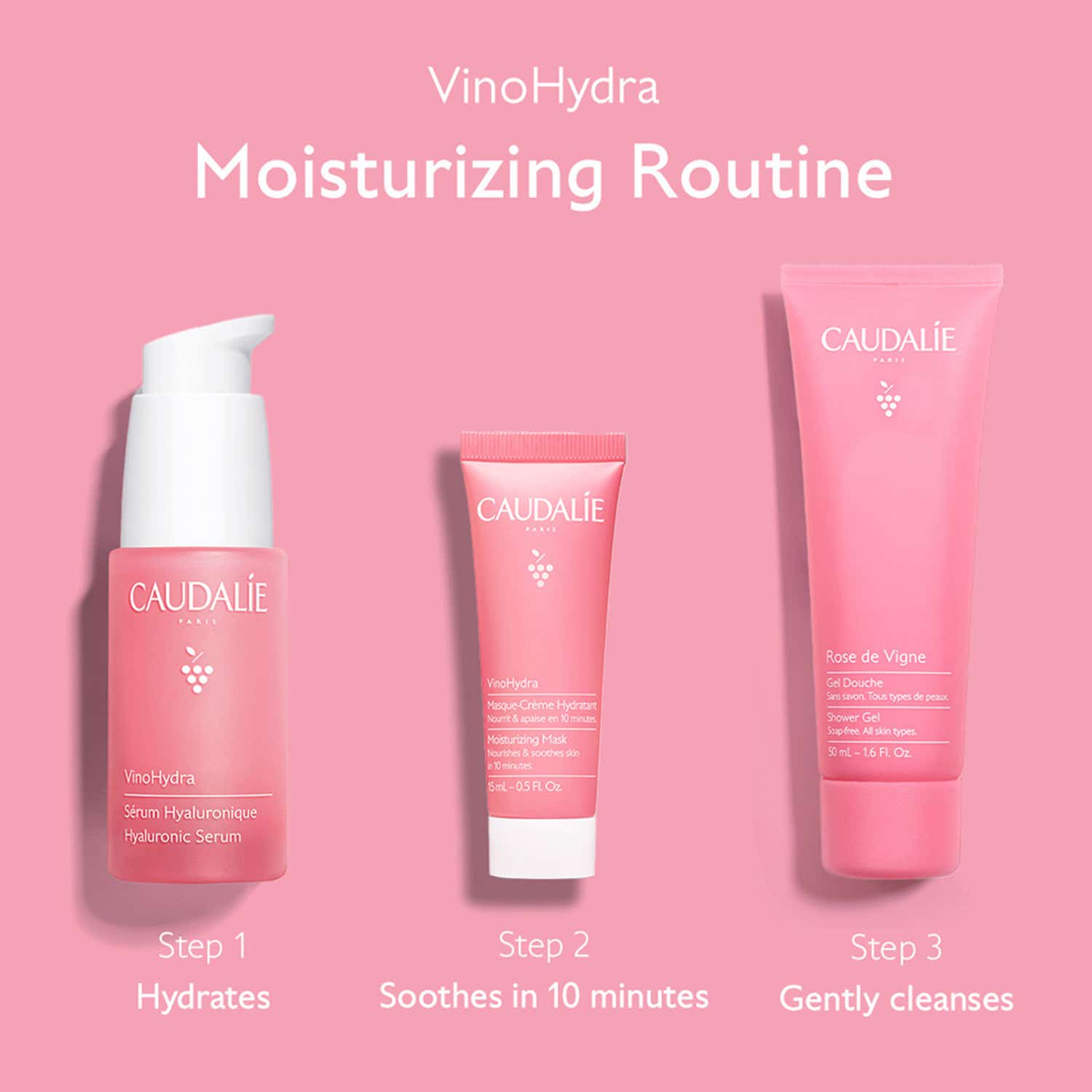 Caudalie Vinohydra Moisturizing Routine Essentials (95ml) - Caudalie