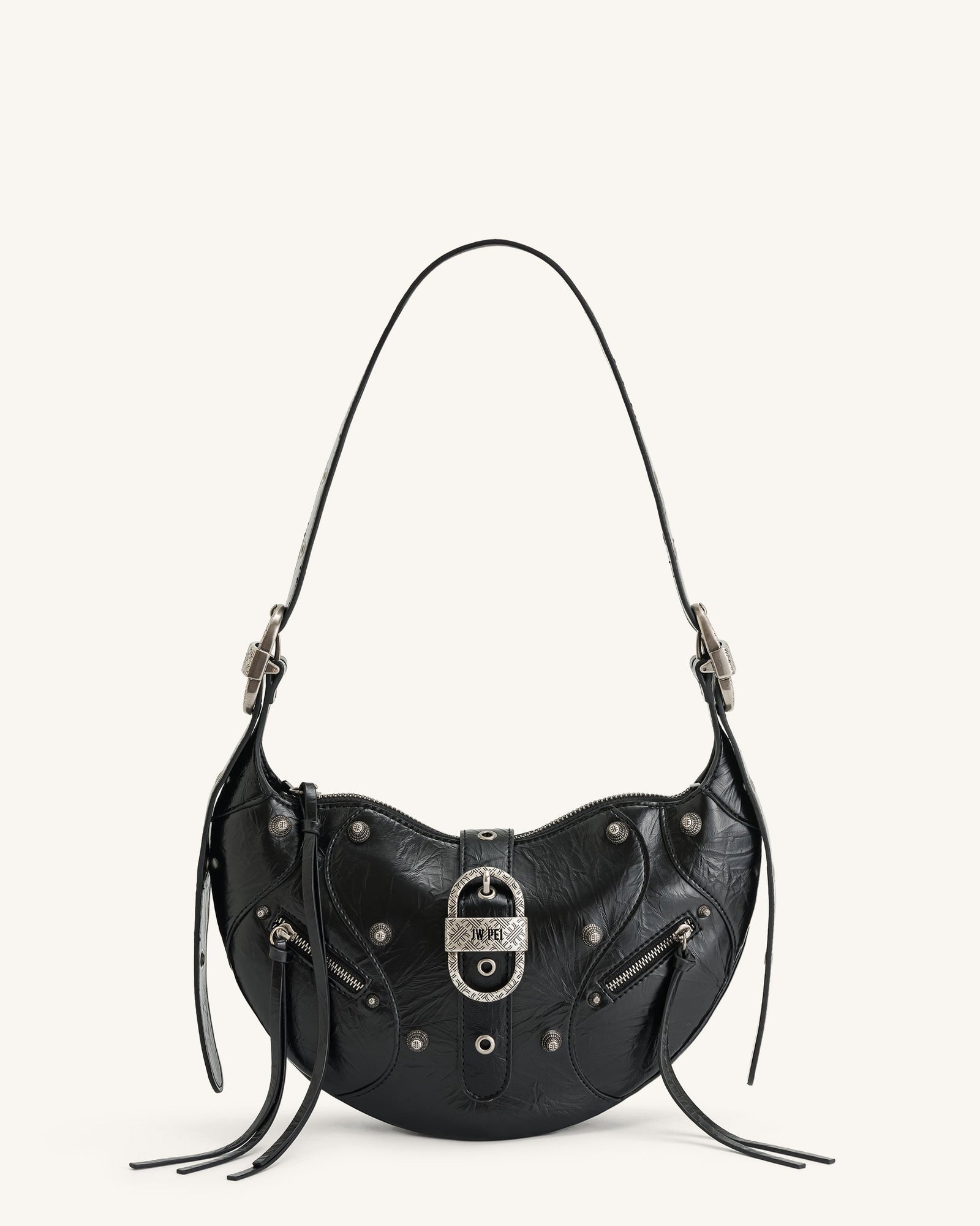 Jw Pei Tessa Crushed Shoulder Bag Black