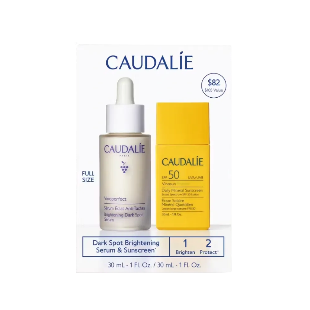Caudalie Vinoperfect Dark Spot Brightening Serum & Sunscreen SPF 50 Set