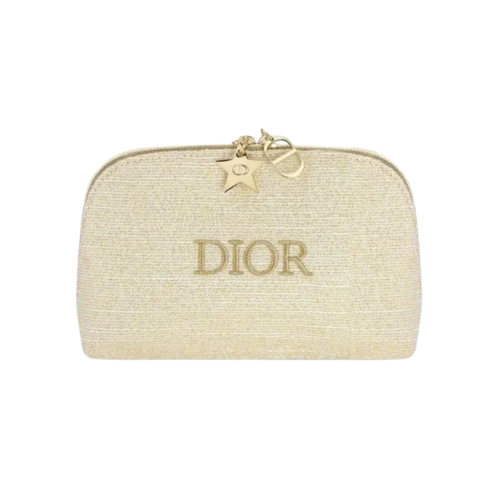 Dior Holiday 2024 Makeup Pouch with Star and CD Logo Chain