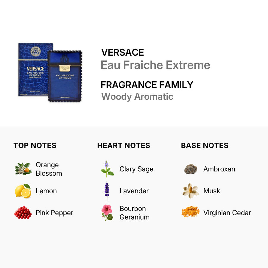 Versace Eau Fraîche Extrême Pour Homme Eau De Parfum for Men 100 ml