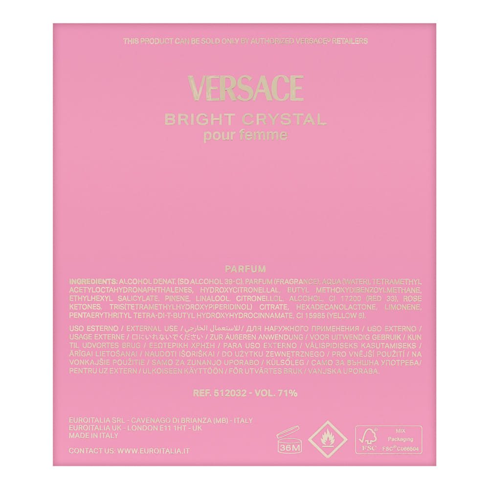 Versace Bright Crystal for Women 3.0 oz Parfum Spray