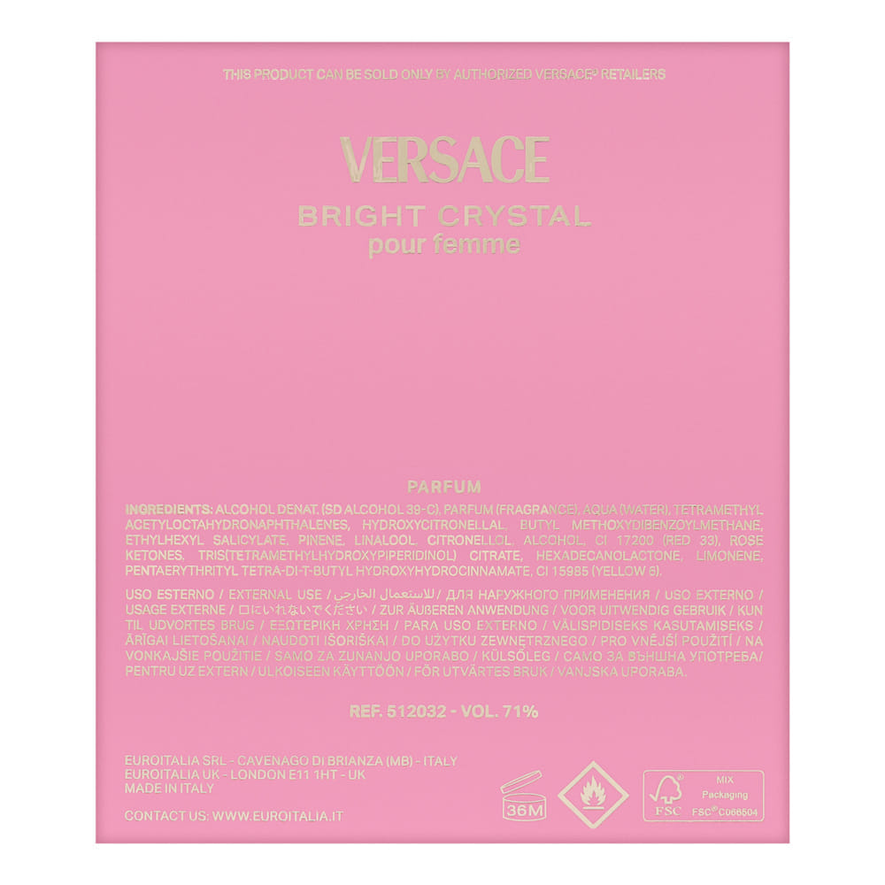 Versace Bright Crystal for Women 3.0 oz Parfum Spray