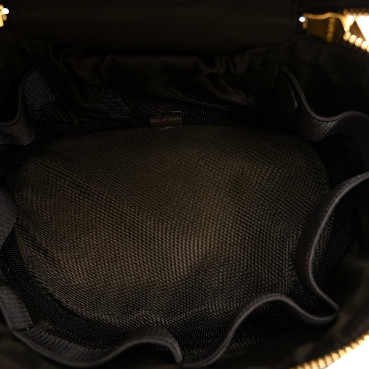 Gucci GG Supreme Monogram Textured Calfskin Web Ophidia Vanity Cosmetic Case Beige Ebony New Acero