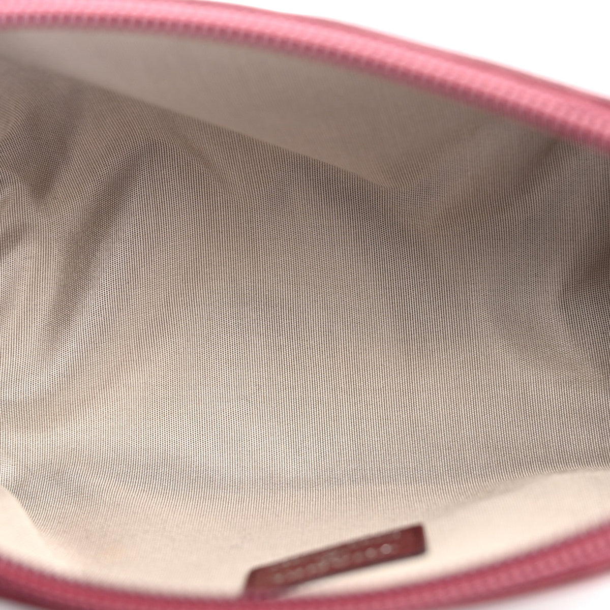 Chanel Goatskin Camellia Embossed Cosmetic Case Dark Red