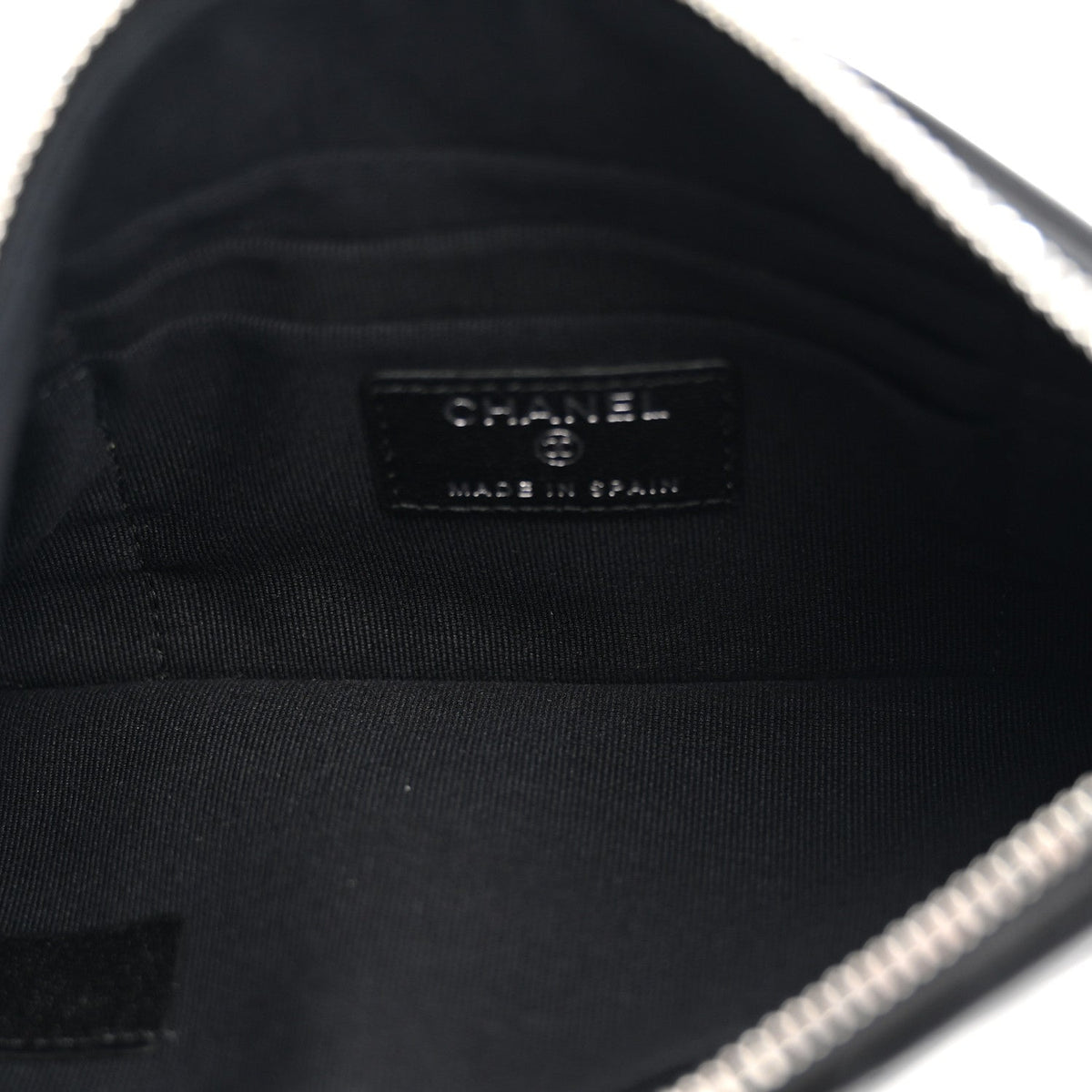 Chanel Lambskin Quilted Crystal Star Cosmetic Case Black