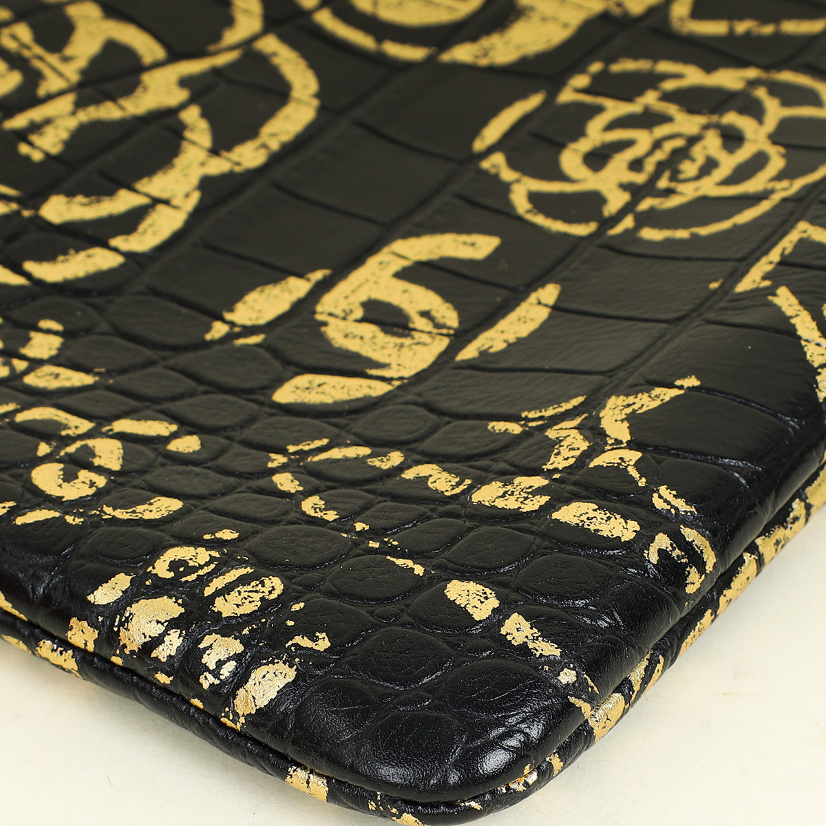 Chanel Bicolor Graffiti 2.55 Large Crocodile Reissue Cosmetic Case