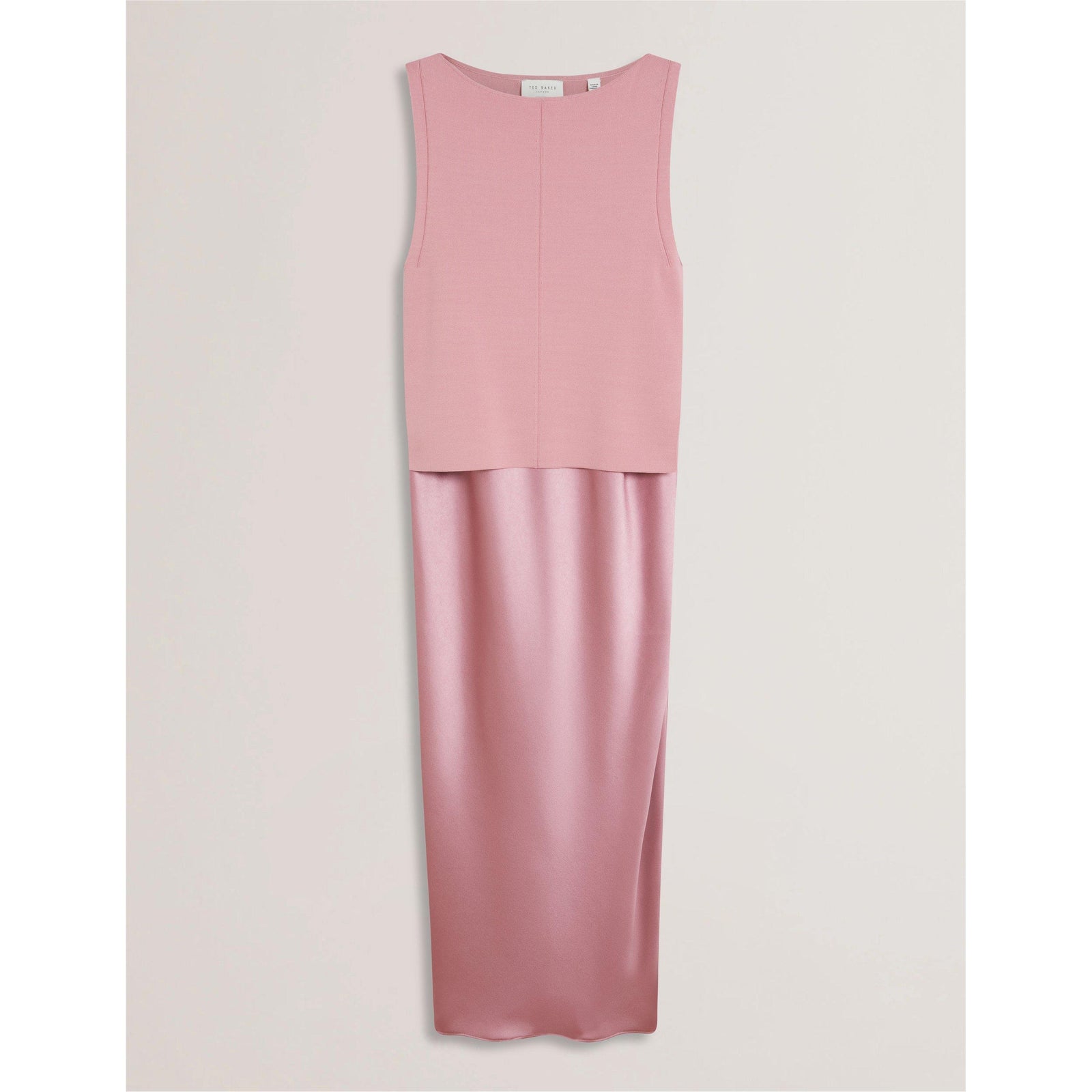 Knitted Satin Slip Dress
