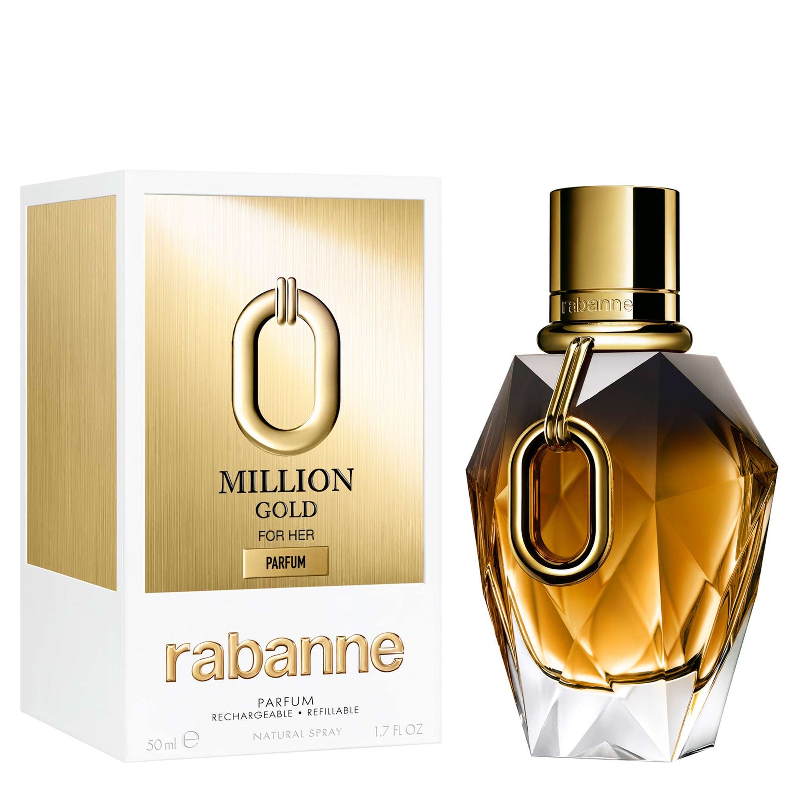 Rabanne Million Gold For Her Parfum Refillable 50 ml